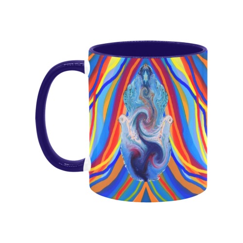energy 2-hamsa 2 Custom Inner Color Mug (11oz)