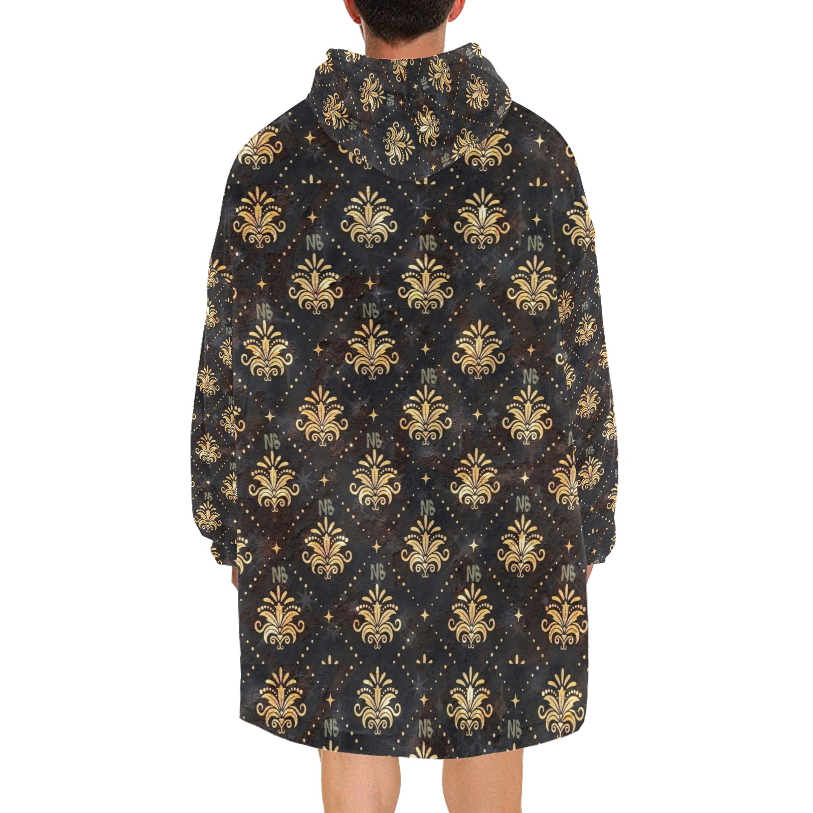 Royal Pattern by Nico Bielow Blanket Hoodie for Men