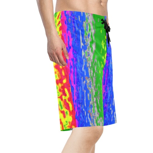 fractal Abstract small Men's All Over Print Board Shorts (Model L16)