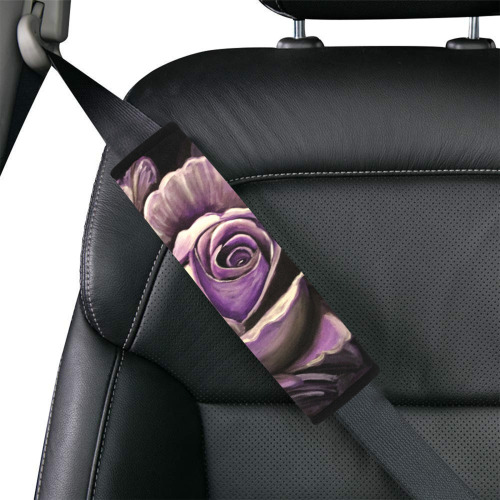 Purple Rose Car Seat Belt Cover 7''x10''