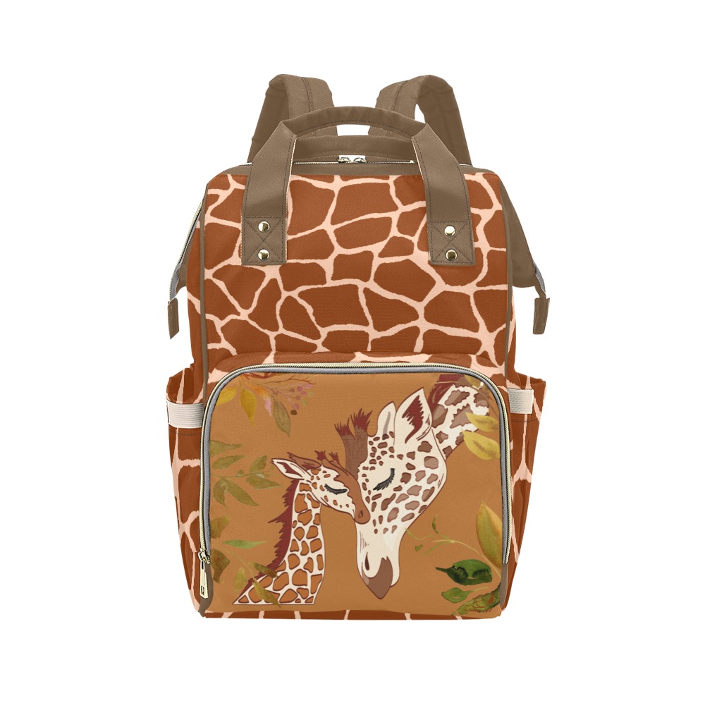 Giraffe Mommy and Me Diaper Bag Multi-Function Diaper Backpack/Diaper Bag (Model 1688)
