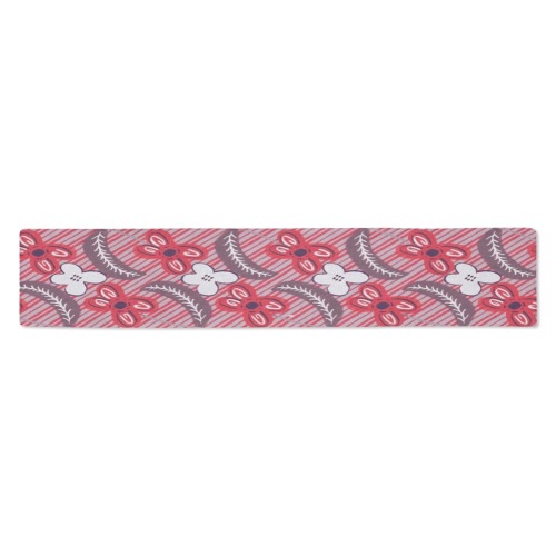 Red floral pattern Table Runner 14x72 inch