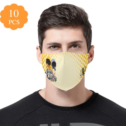 AB Comic 3D Mouth Mask with Drawstring (Pack of 10 & 20 Filters Included) (Model M04)