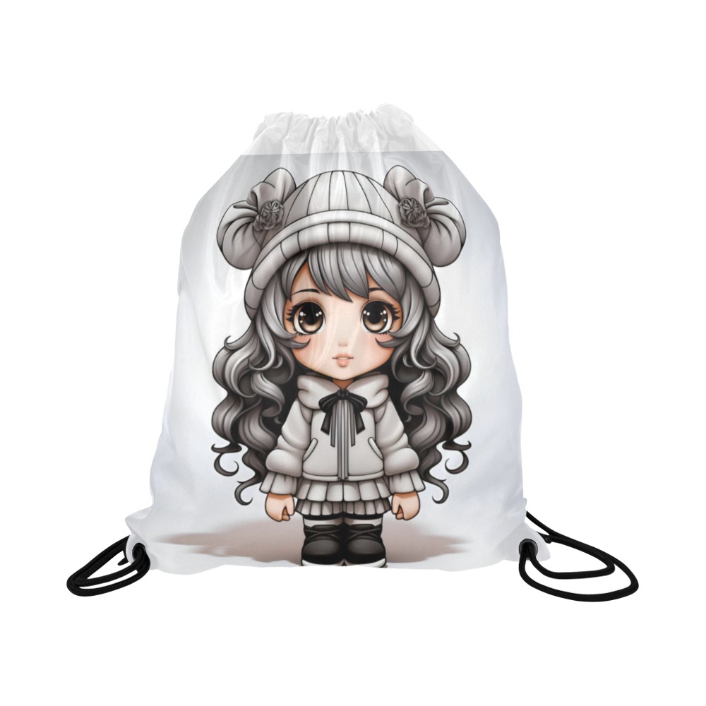 The Seed Large Drawstring Bag Model 1604 (Twin Sides)  16.5"(W) * 19.3"(H)