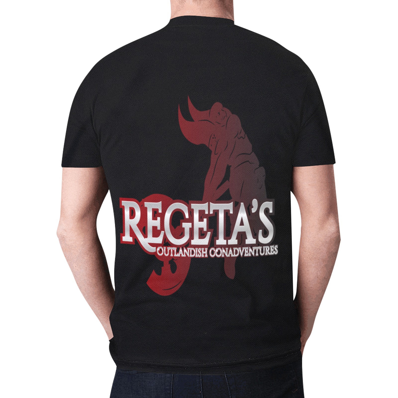 REGETA’S OUTLANDISH CONADVENTURES black red New All Over Print T-shirt for Men (Model T45)