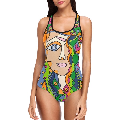 Rhea Vest One Piece Swimsuit (Model S04)