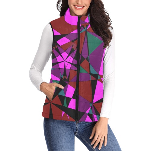 Abstract #13 2020 Women's Padded Vest Jacket (Model H44)