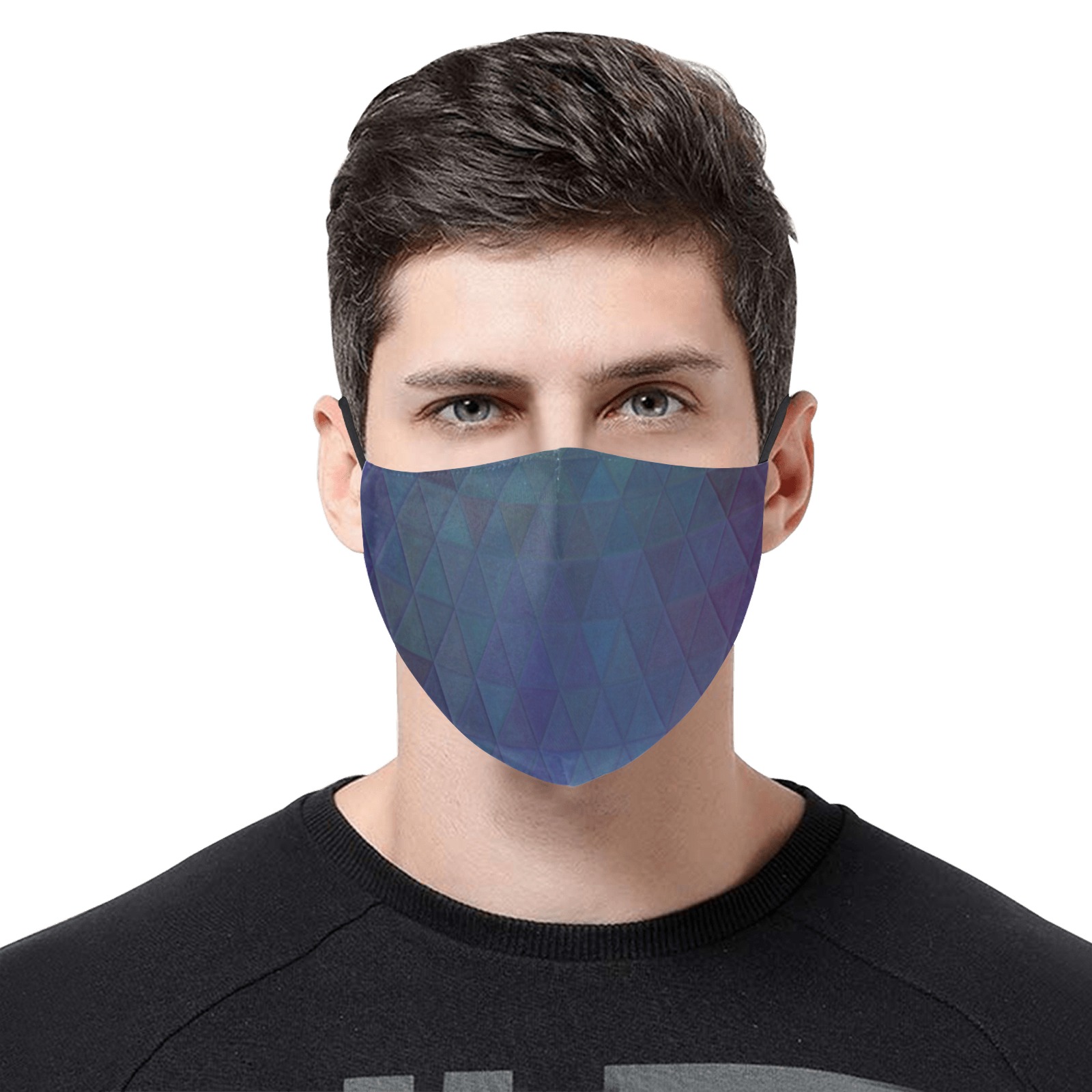 mosaic triangle 14 3D Mouth Mask with Drawstring (Pack of 100) (Model M04)