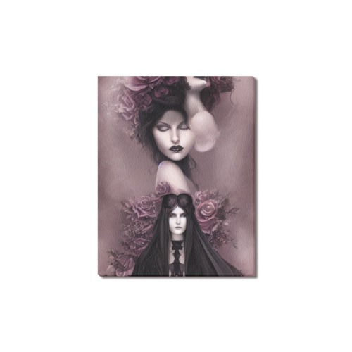 0.1 - Gothic female elegance beauty digital painting Upgraded Canvas Print 11"x14"