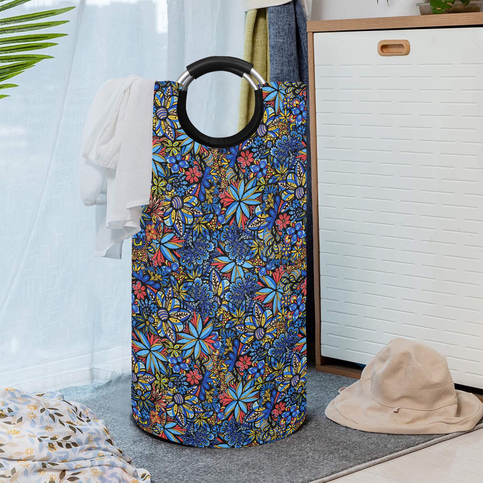Talavera Bouquet - Small Pattern Round Laundry Bag
