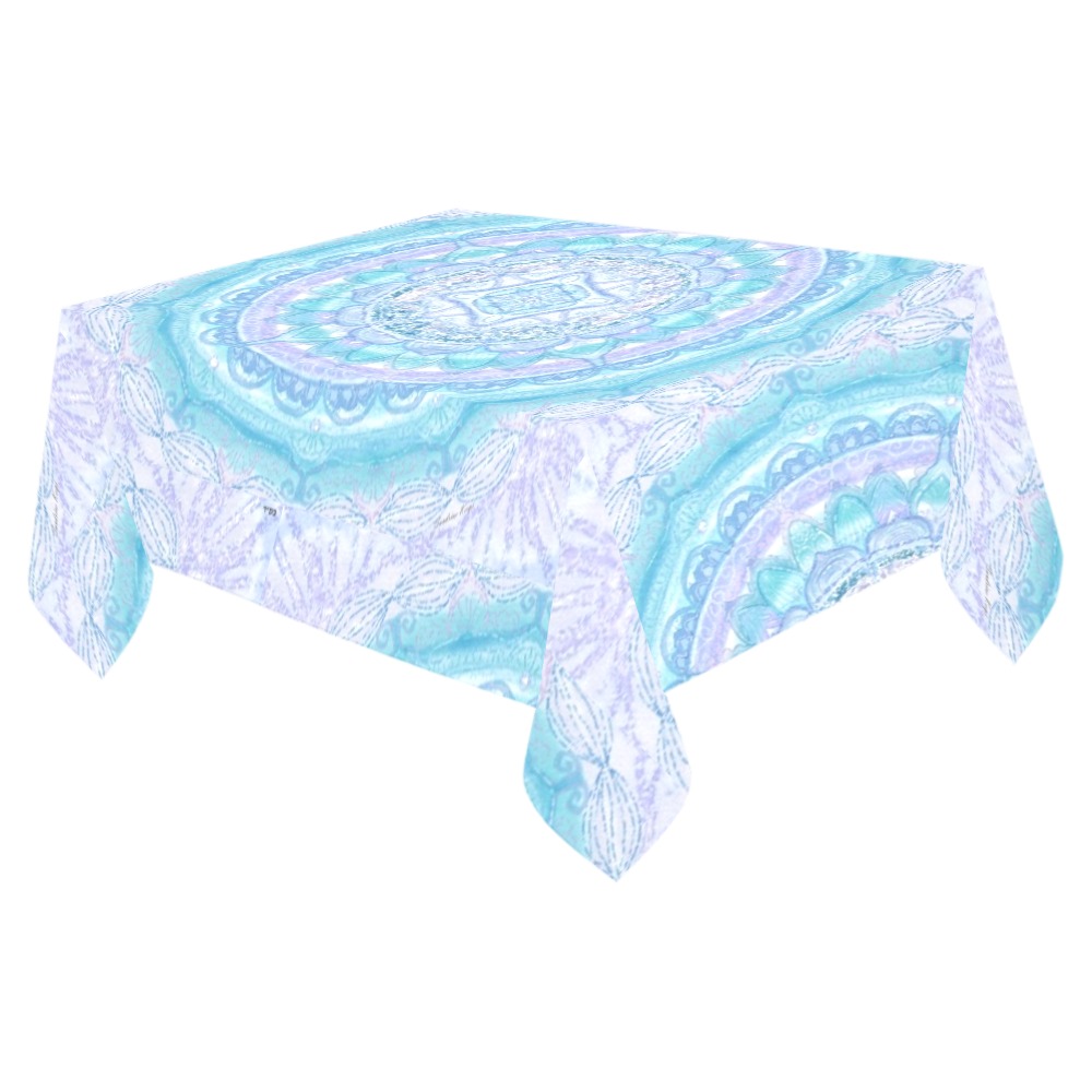 delicate silk mandala 9 Thickiy Ronior Tablecloth 70"x 52"