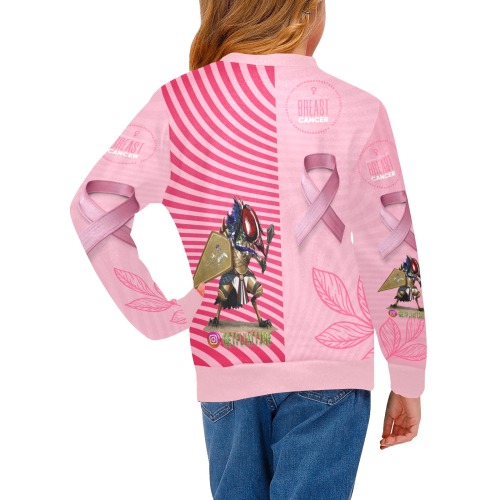 #strongtogether International breast Cancer Day Collectable Fly Girls' All Over Print Crew Neck Sweater (Model H49)