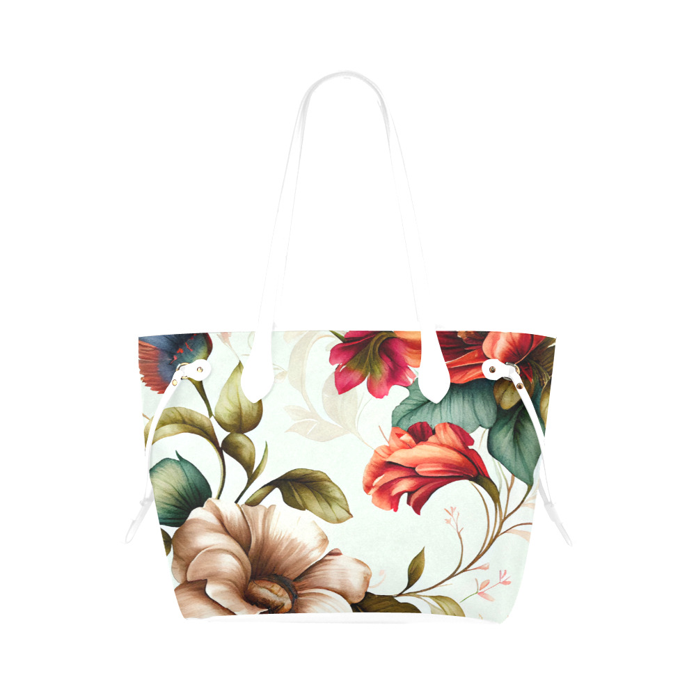 flowers botanic art (4) bag Clover Canvas Tote Bag (Model 1661)