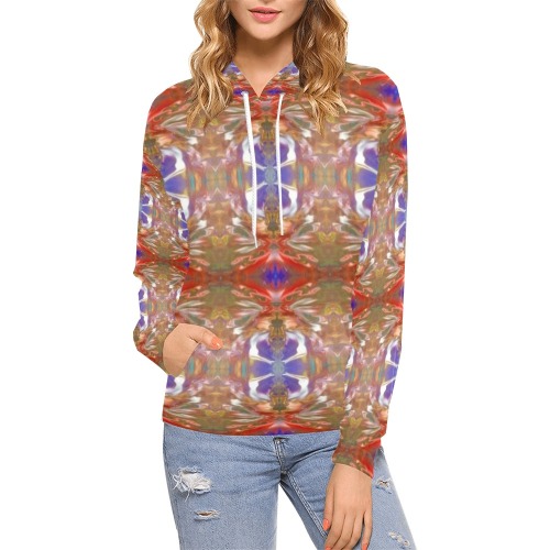 Illusion All Over Print Hoodie for Women (USA Size) (Model H13)