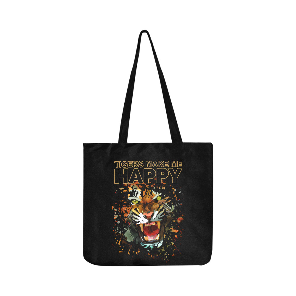 Tigers Make Me Happy Reusable Shopping Bag Model 1660 (Two sides)