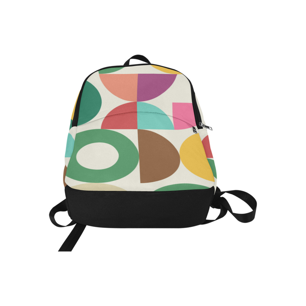 Retro Semi Circle Bauhaus Textile Pattern Fabric Backpack for Adult (Model 1659)
