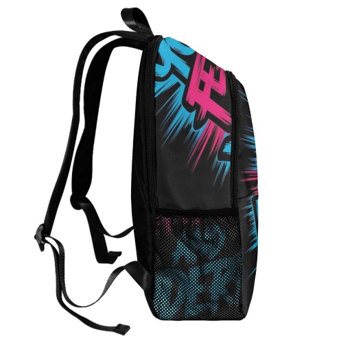 fearfully made Back pack Fabric Backpack with Side Mesh Pockets (Model 1659)