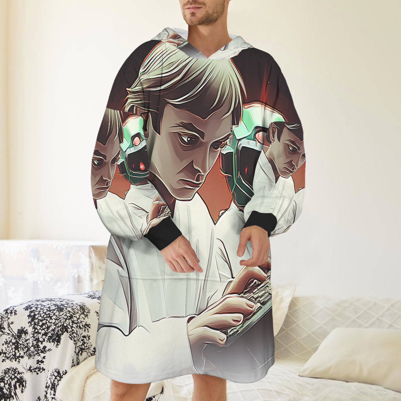 Cosmic Collaboration Unisex Blanket Hoodie (Model H66)