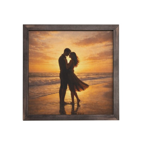 Romantic Sunset Couple Silhouette