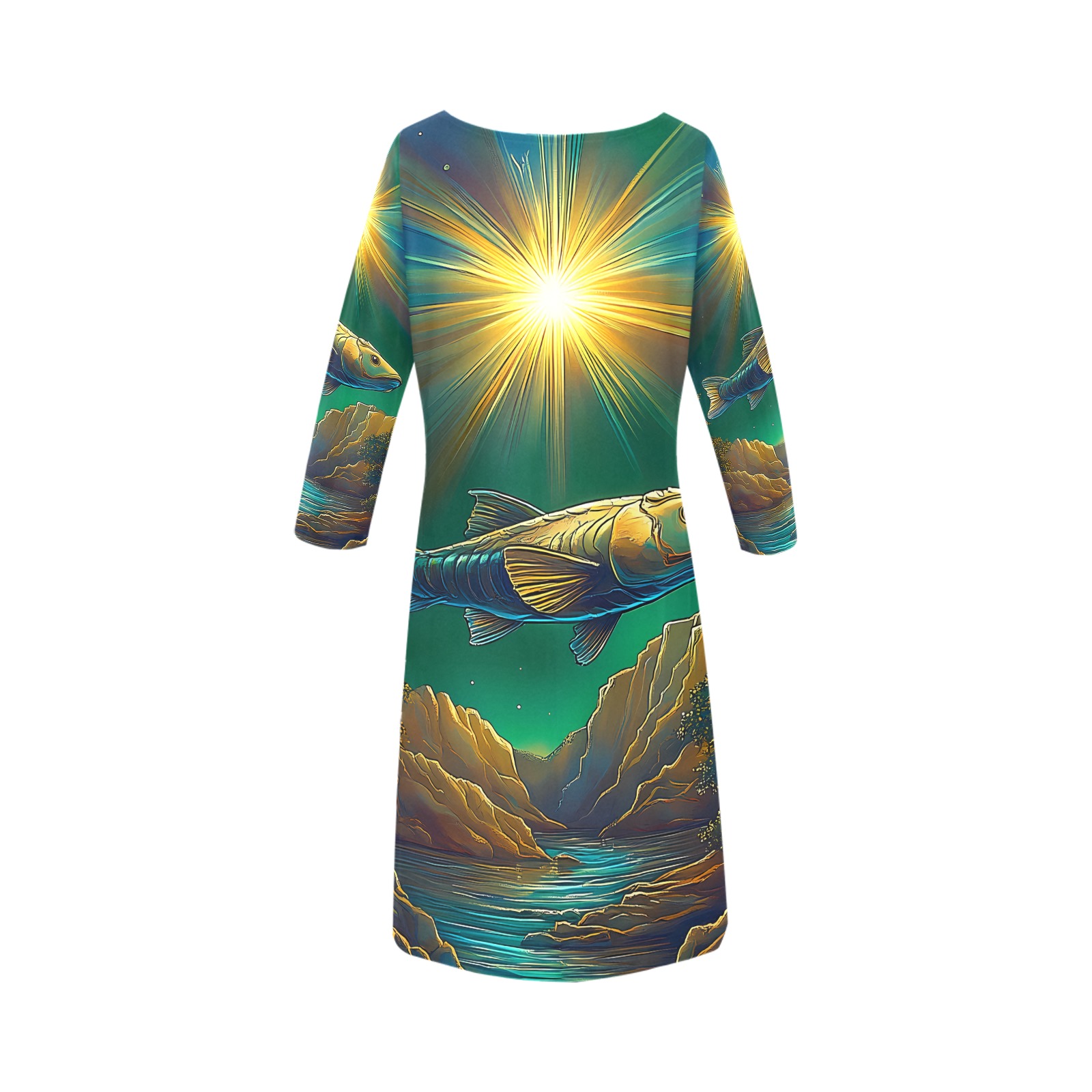 Celestial Swim Rhea Loose Round Neck Dress(Model D22)