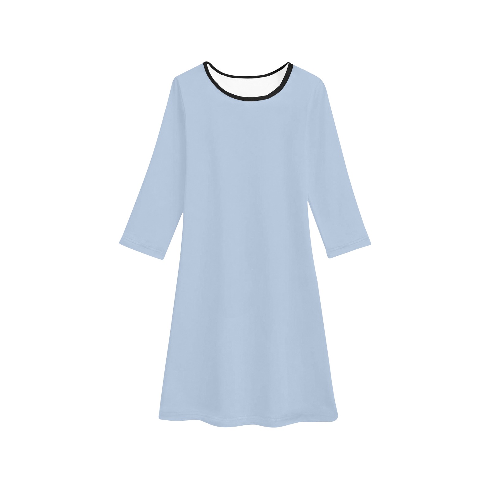 color light steel blue Girls' Long Sleeve Dress (Model D59)