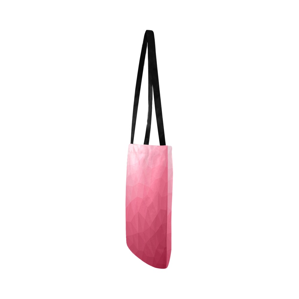 Magenta pink ombre gradient geometric mesh pattern Reusable Shopping Bag Model 1660 (Two sides)