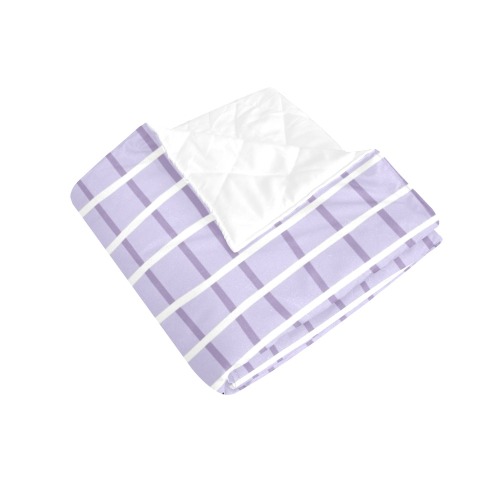 Lavender and White Asbstract Plaid Quilt 50"x60"