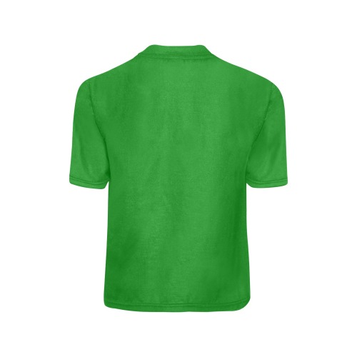 Green Elf Costume Little Girls' All Over Print Crew Neck T-Shirt (Model T40-2)