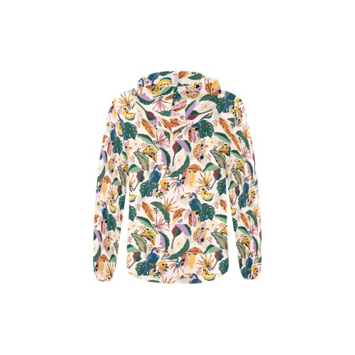 Toucans in wild tropical nature All Over Print Full Zip Hoodie for Kid (Model H14)