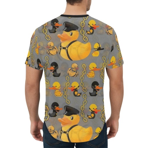 Duck  Style by Fetishworld Men's All Over Print Curved Hem T-Shirt (Model T76)
