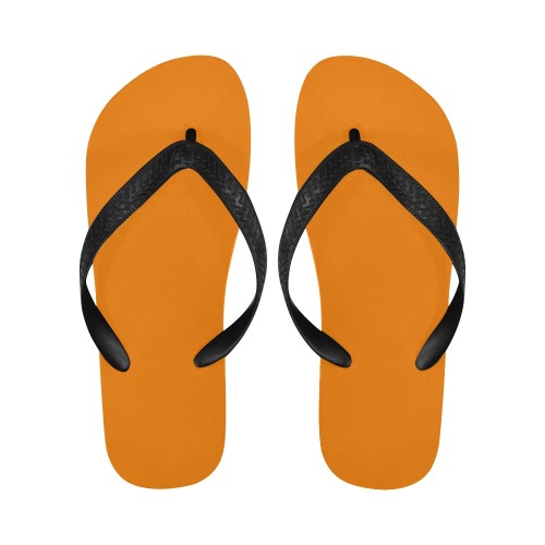sunset orange Flip Flops for Men/Women (Model 040)