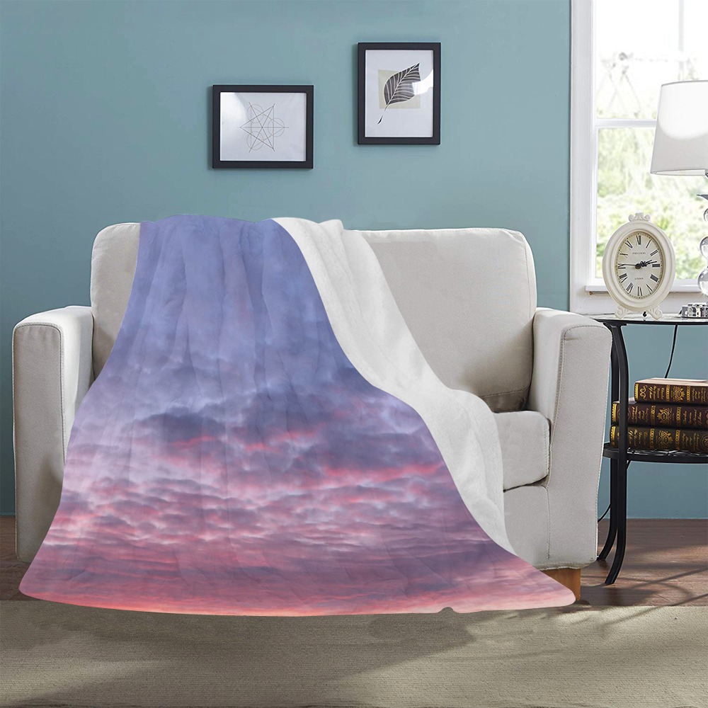 Morning Purple Sunrise Collection Ultra-Soft Micro Fleece Blanket 50"x60"
