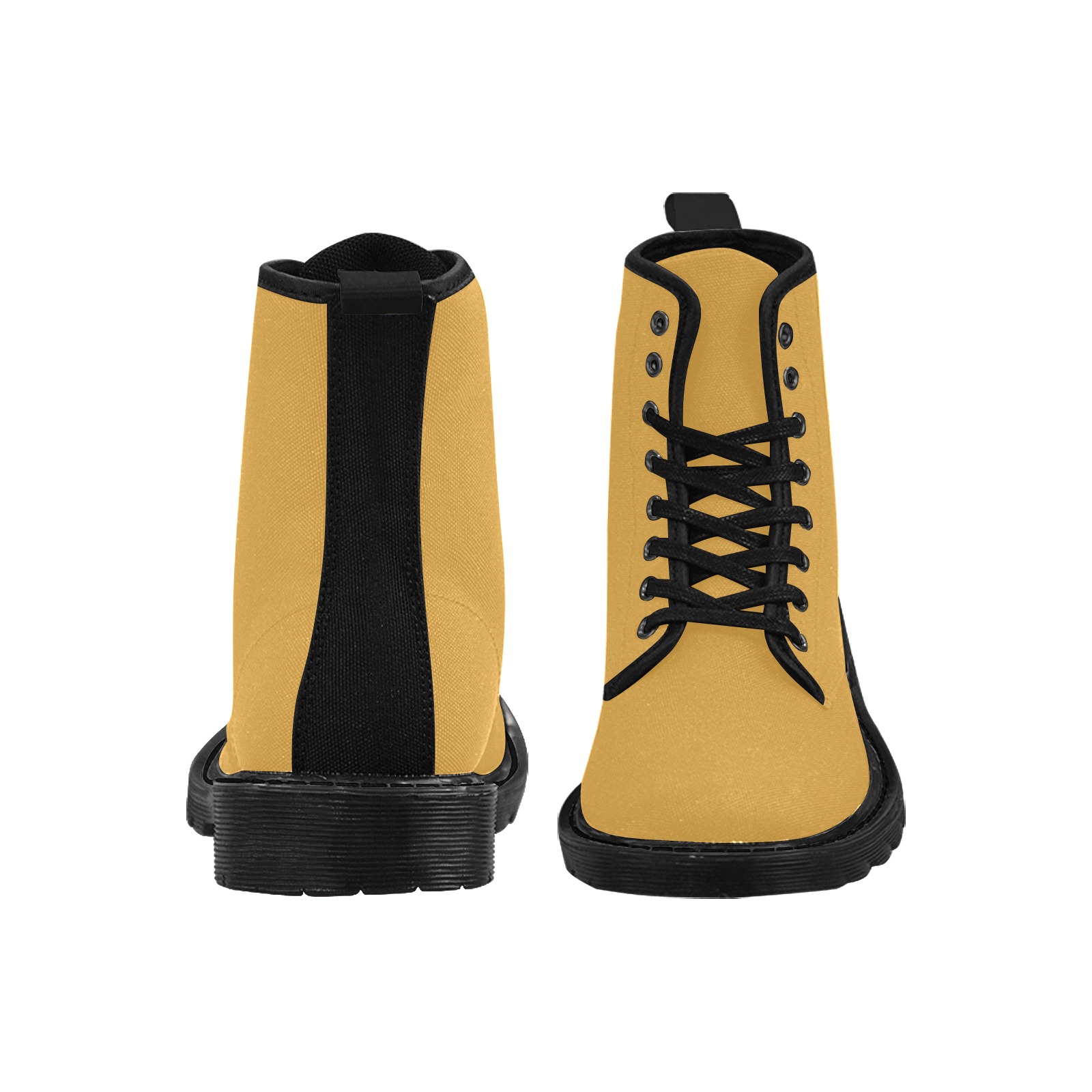 Dark sand Martin Boots for Men (Black) (Model 1203H)