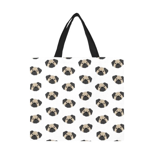 Pugs All Over Print Canvas Tote Bag/Large (Model 1699)