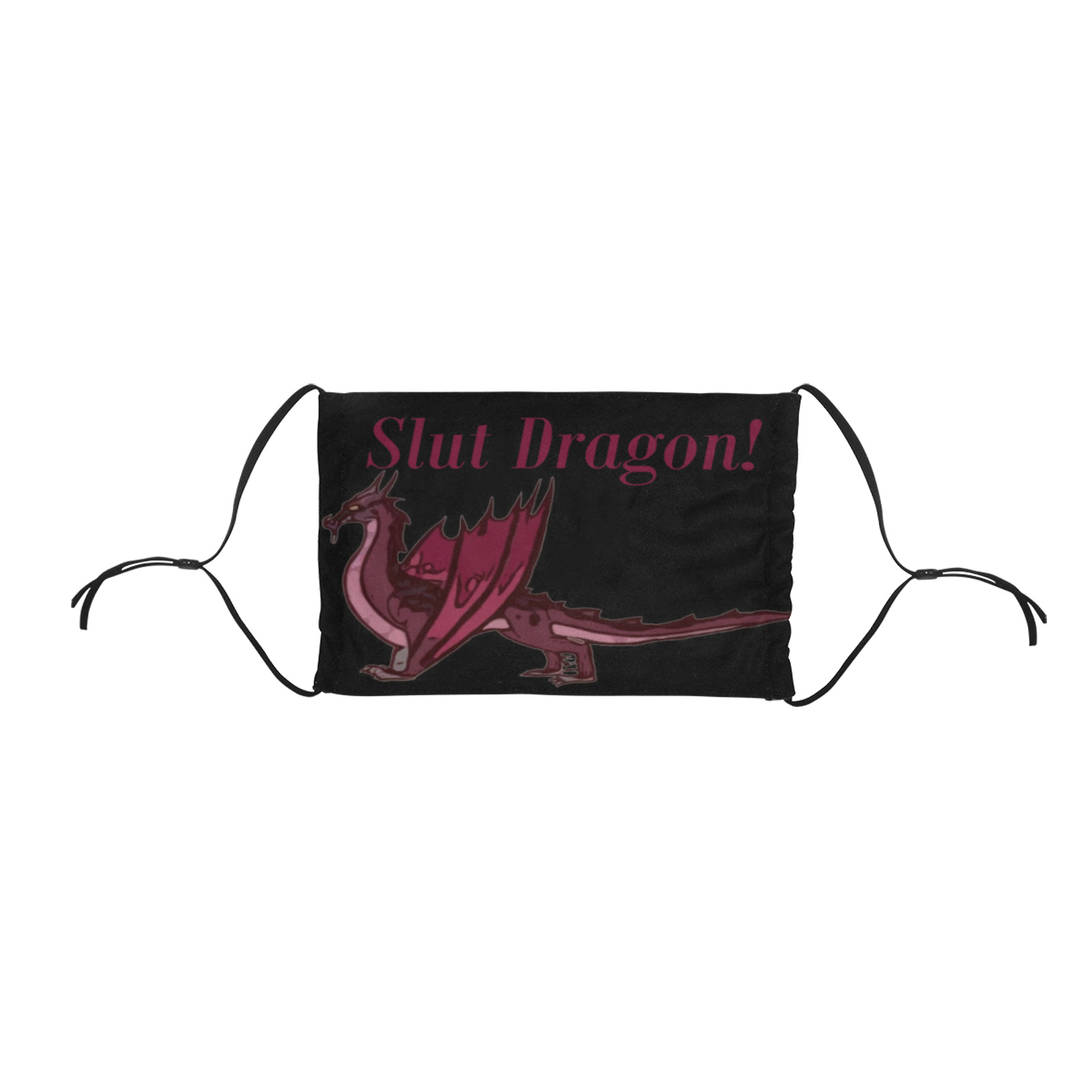 Slut Dragon Flat Mouth Mask with Drawstring