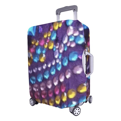 purple bling Luggage Cover/Large 26"-28"