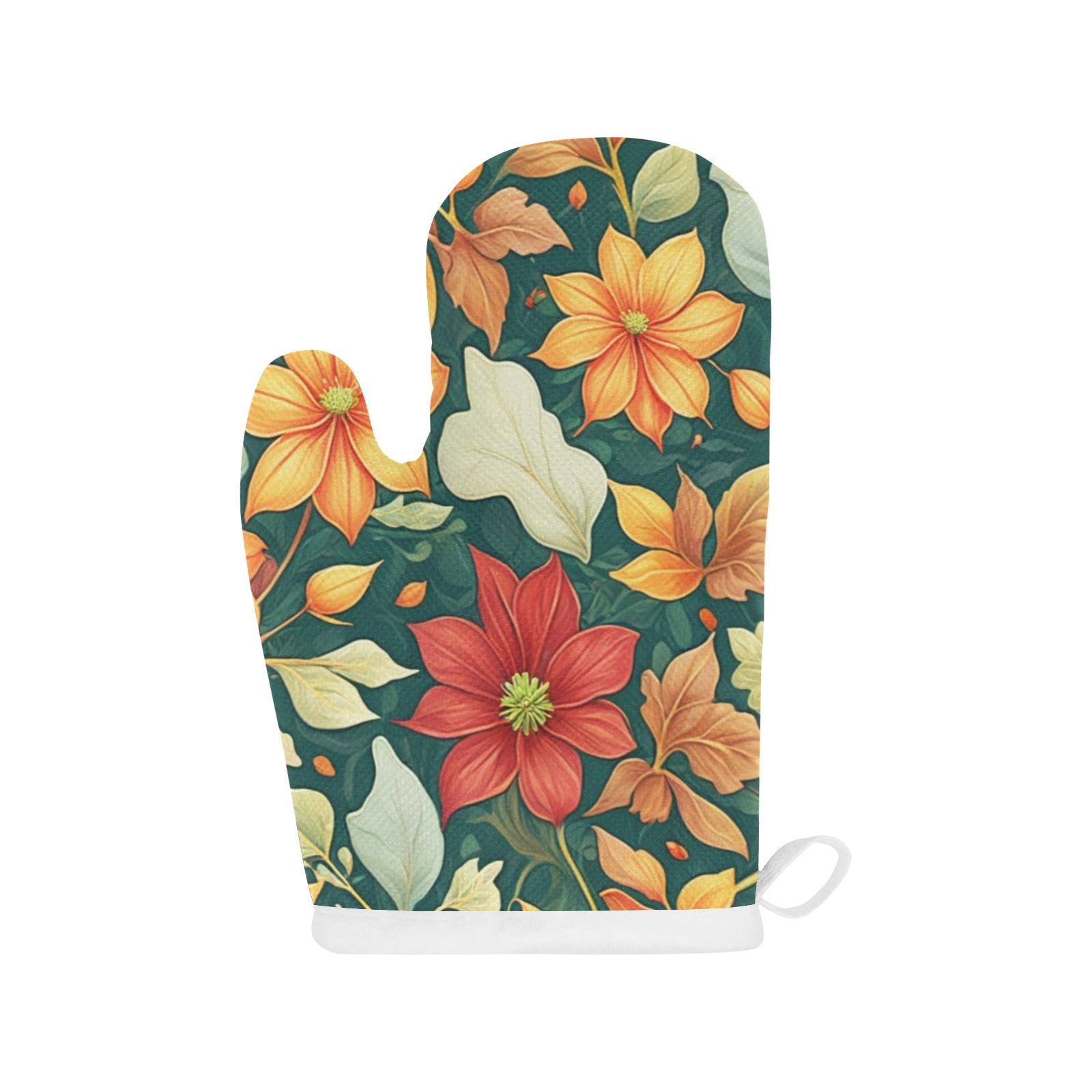 Fabulous Florals 9 Linen Oven Mitt (One Piece)