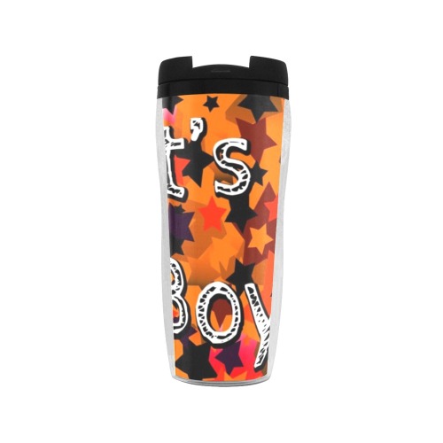 It's A Boy! Stars Orange Reusable Coffee Cup (11.8oz)