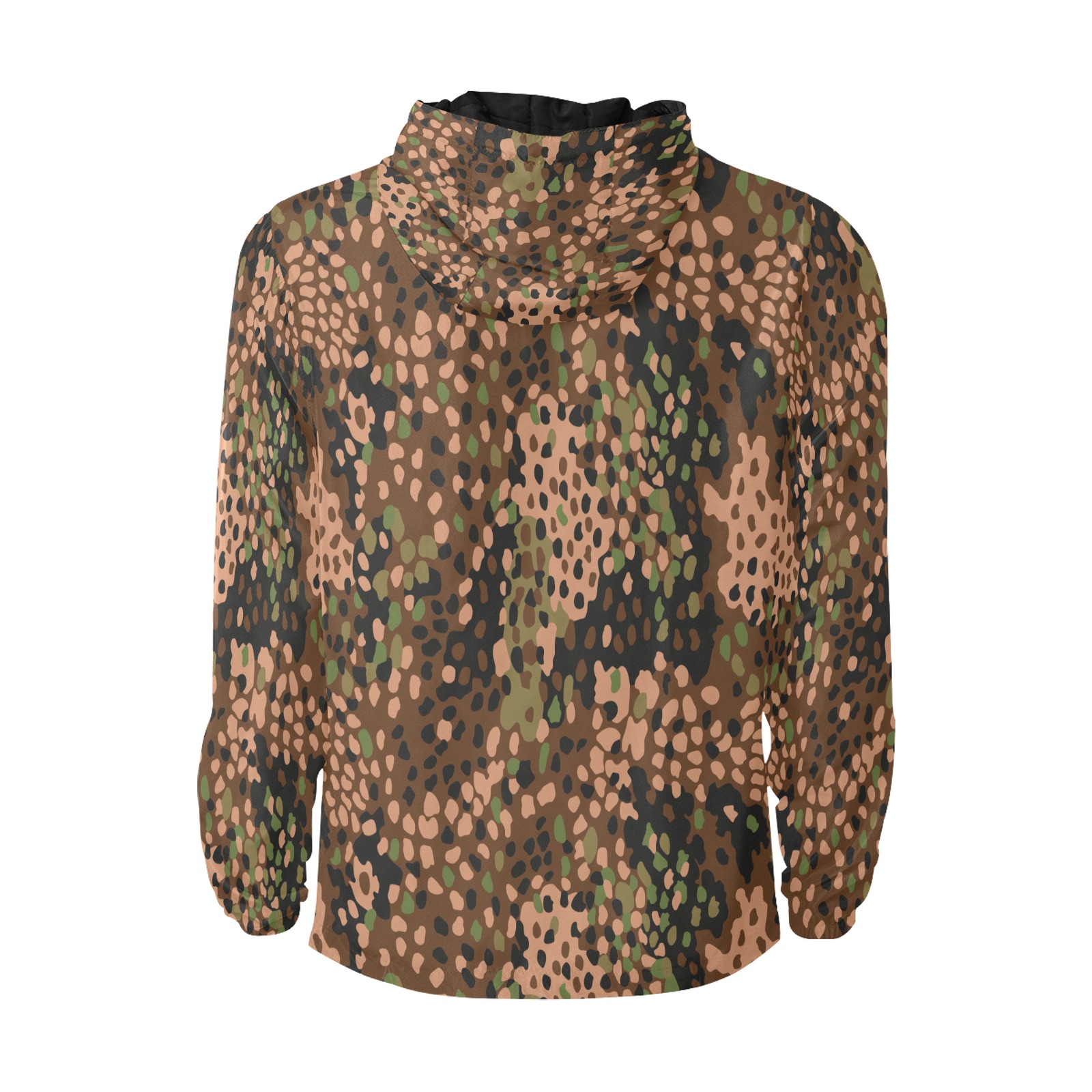 German WWII peadot 44 Camouflage All Over Print Quilted Windbreaker for Men (Model H35)