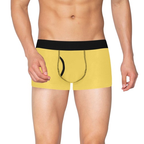 color mustard Men's Boxer Briefs with Fly (Model L49)