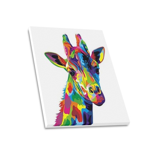 color giraffee Frame Canvas Print 20"x24"