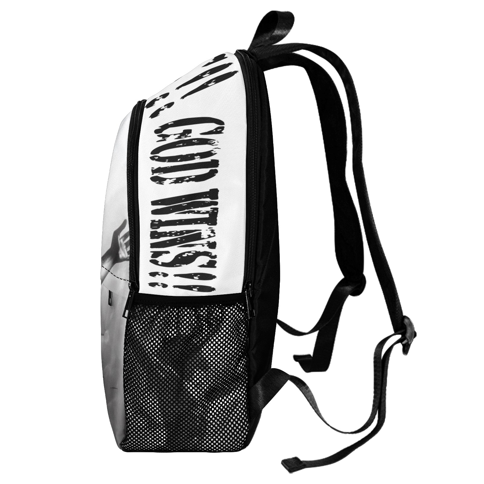 Jesus BackPack Fabric Backpack with Side Mesh Pockets (Model 1659)