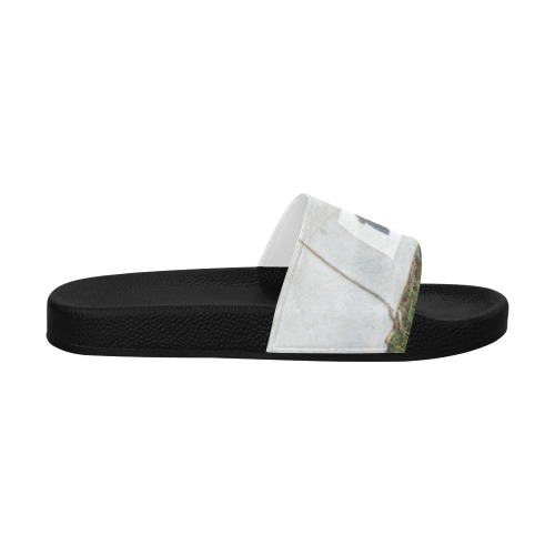 Street Number 4844 with Black Background Women's Slide Sandals (Model 057)