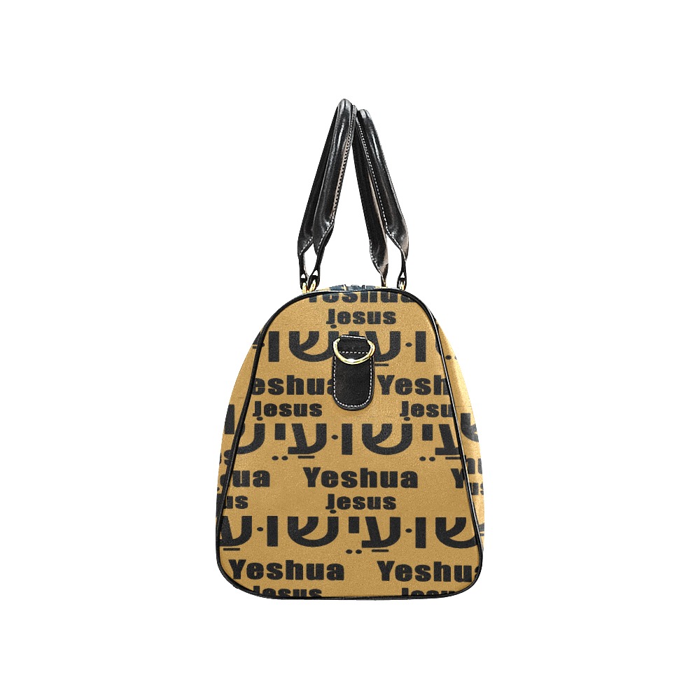 Yeshua Tan/Brown Tote Bag New Waterproof Travel Bag/Small (Model 1639)