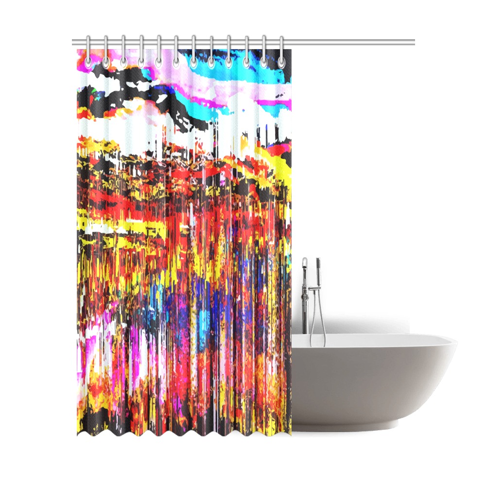 tintaliquida 2_vectorized Shower Curtain 72"x84"