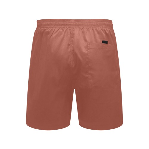 color chestnut Men's Mid-Length Beach Shorts (Model L51)