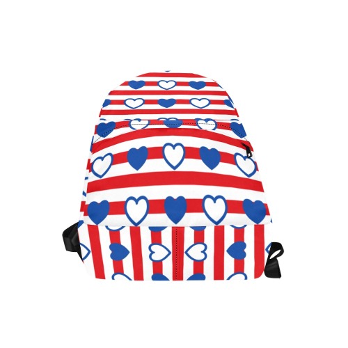 Hearts and Stripes Unisex Classic Backpack (Model 1673)