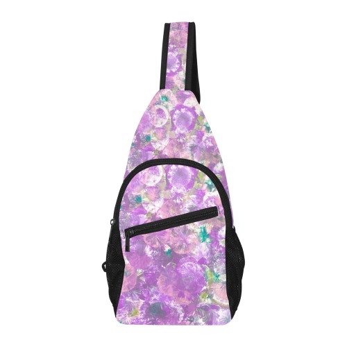 pink flowers All Over Print Chest Bag (Model 1719)