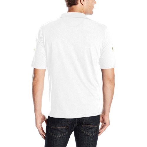 White OSG Collar Shirt Men's All Over Print Polo Shirt (Model T55)