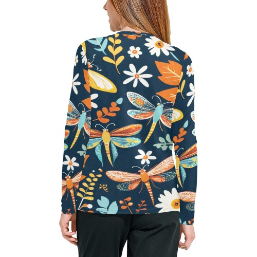 Bohemian Dragonflies 1 Women's All Over Print Pajama Top